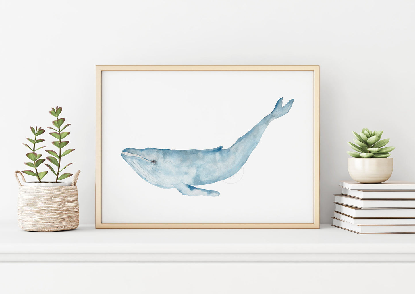 Whale Art Print, Coastal Decor