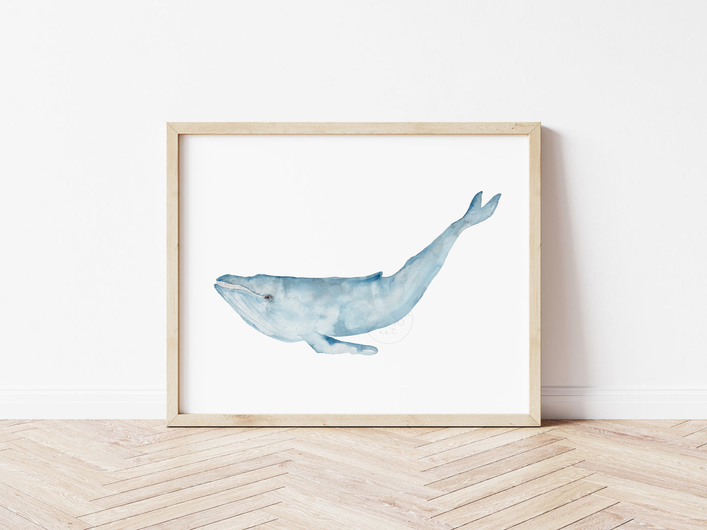 Whale Art Print, Coastal Decor